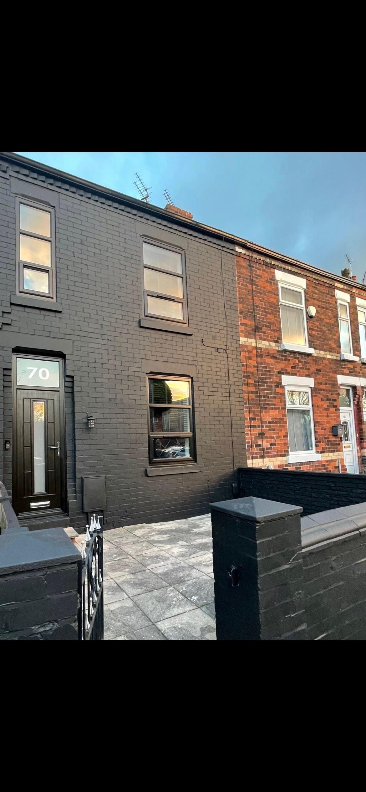 Exterior painted terraced house