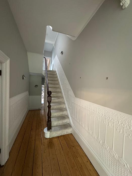 Victorian hallway with decorative dado rail
